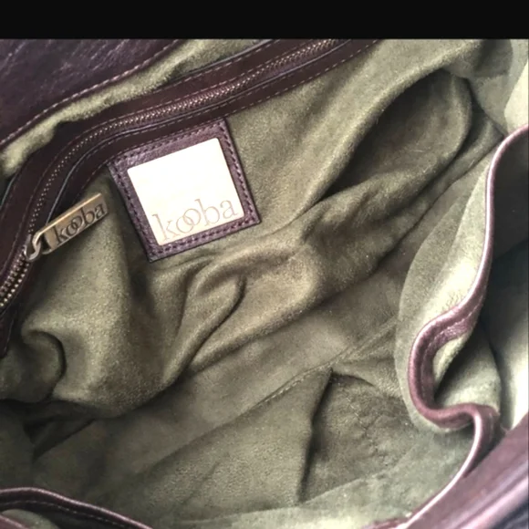 KOOBA Leather Shoulder Bag Supple Dark Brown Gorgeous - Picture 9 of 11